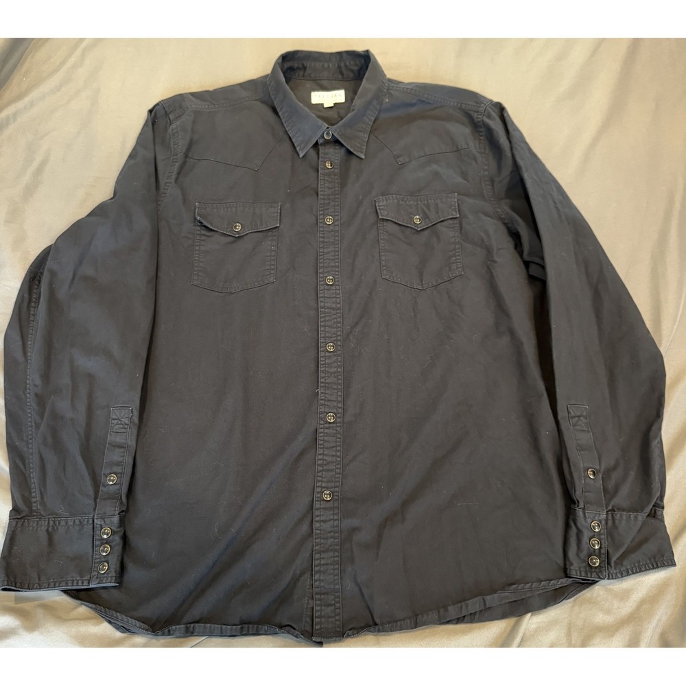 Tecovas Black Pearl Snap Shirt Size XXL Western Cowboy Cotton